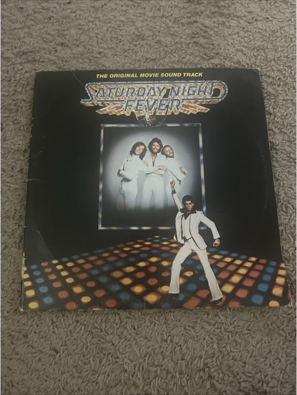 SATURDAY NIGHT FEVER SOUNDTRACK, 1977 DOUBLE VINYL LP, RSO RECORDS, GATEFOLD,VG+